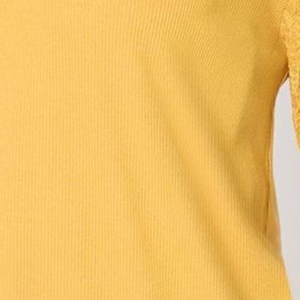 LEGO Women's Top Sz XL Long Sleeve Rib Lace Mix Yellow A667537 - Picture 2 of 4